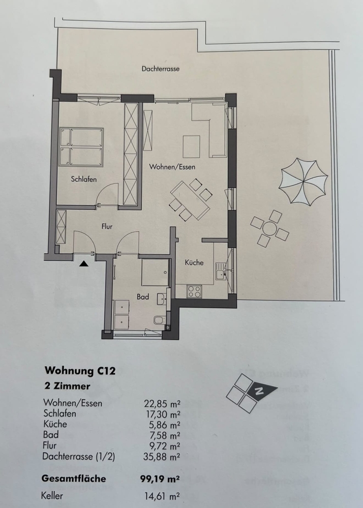 Grundriss Etagenwohnung Klosterlechfeld