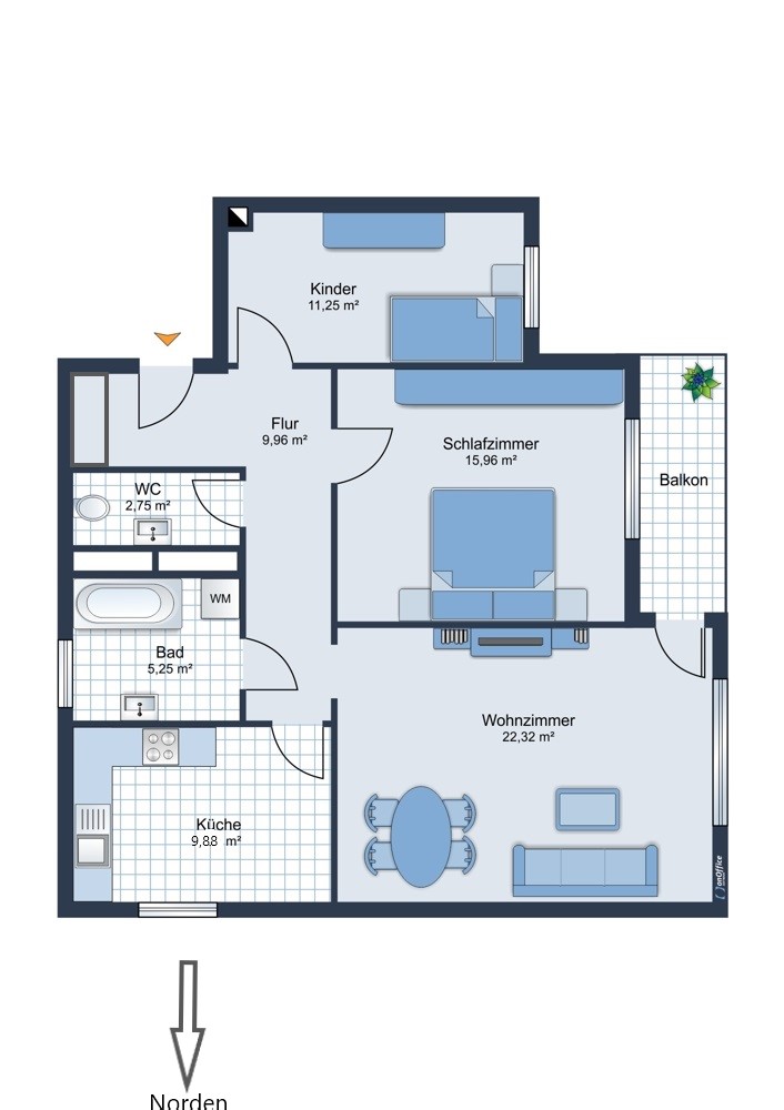  Etagenwohnung Augsburg / Haunstetten