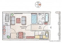 Grundriss Wenn nicht jetzt, wann dann? 1-Zimmer-Whg. mit Balkon im Beethovenviertel - TOP-LAGE!