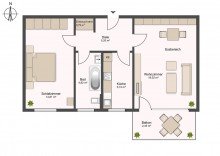  Jetzt investieren! Helle Wohnung mit S�dbalkon, vermietet,  in ruhiger Lage