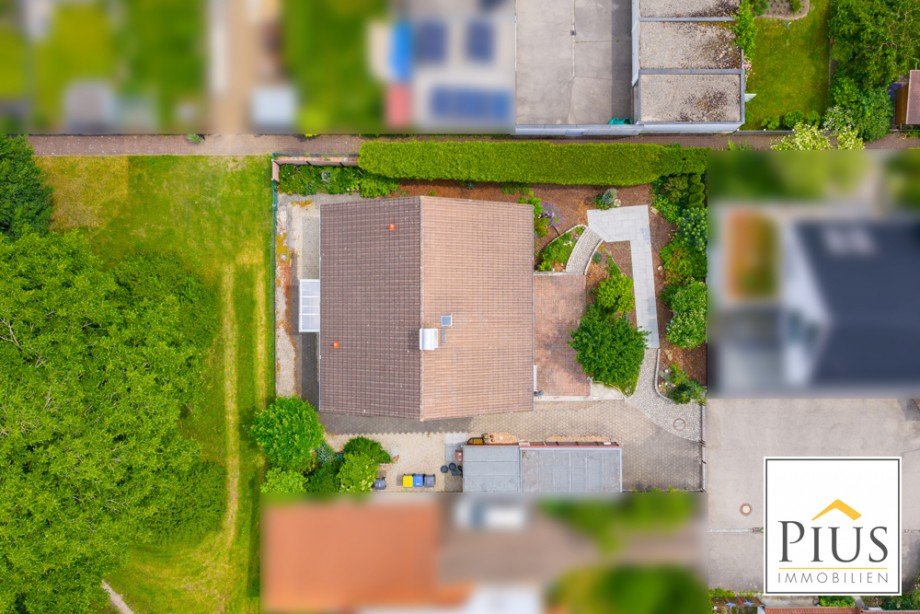 Vogelperspektive Einfamilienhaus Bobingen