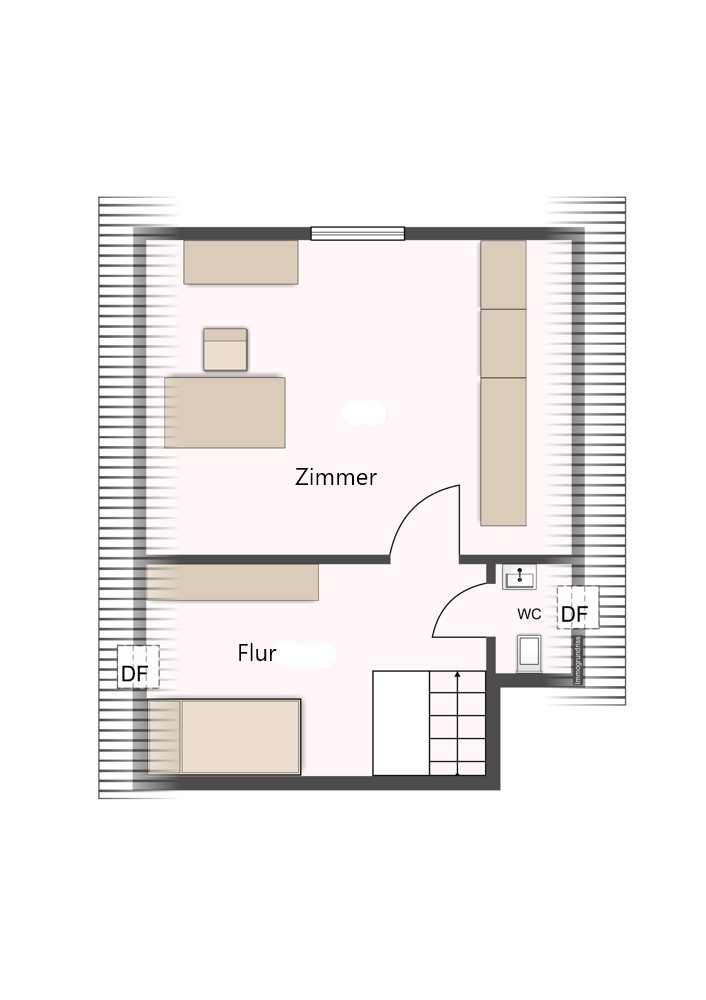 Grundriss Dachspitz Dachgeschosswohnung Bobingen