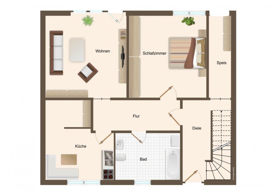 Grundriss EG Einfamilienhaus Schwabm�nchen