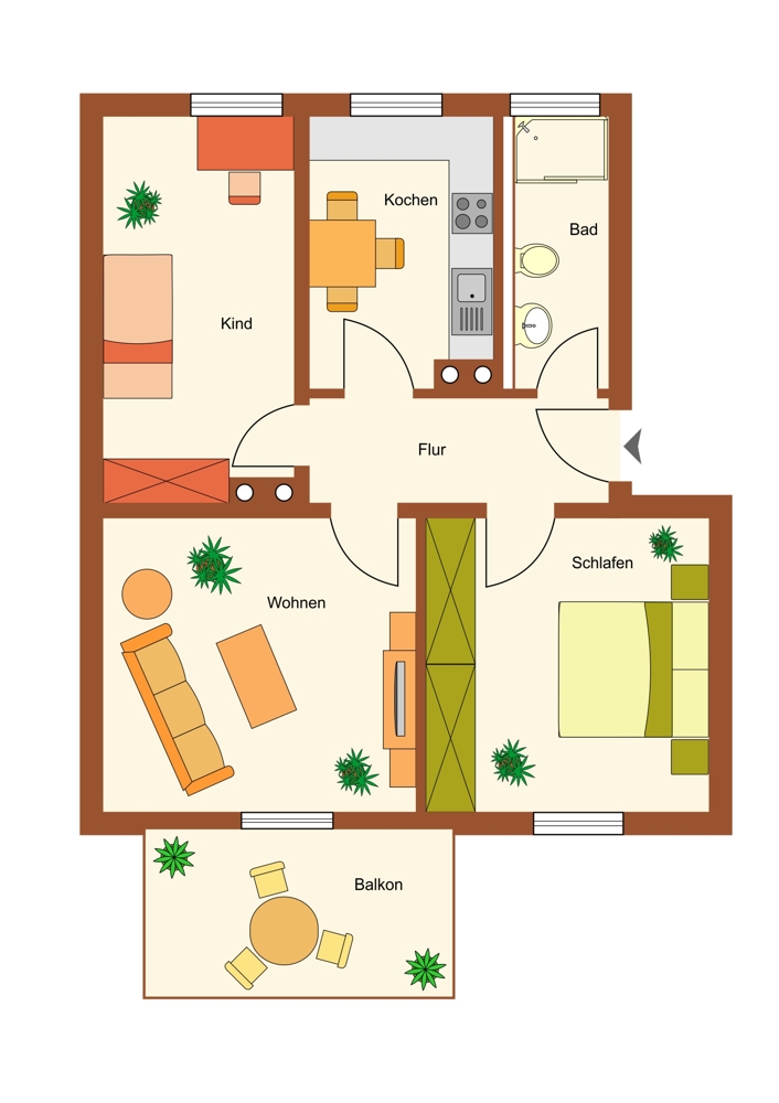 Grundriss_ Etagenwohnung Augsburg