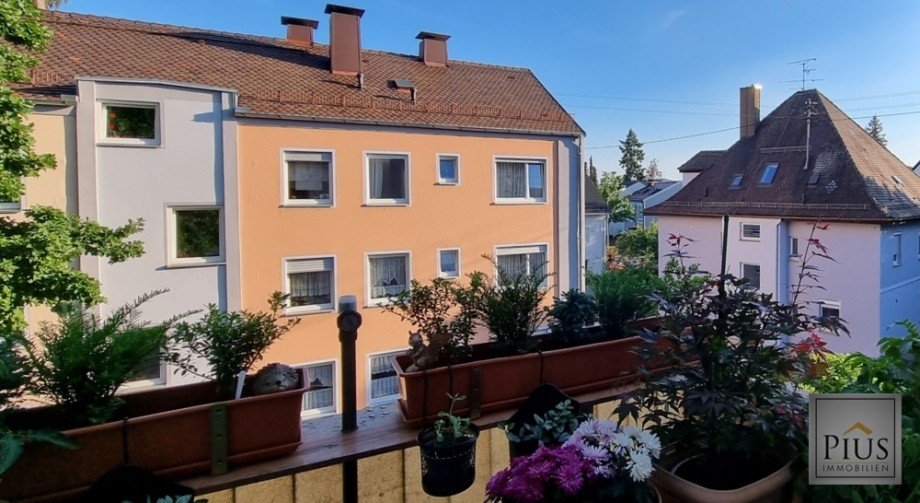 Aussicht Balkon Etagenwohnung Augsburg-B�renkeller