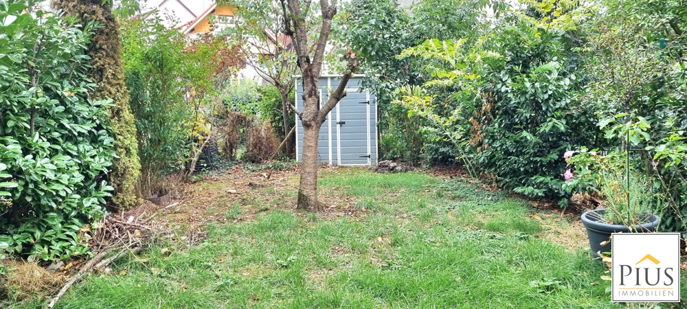 Ausblick in den Garten Erdgeschosswohnung Bobingen
