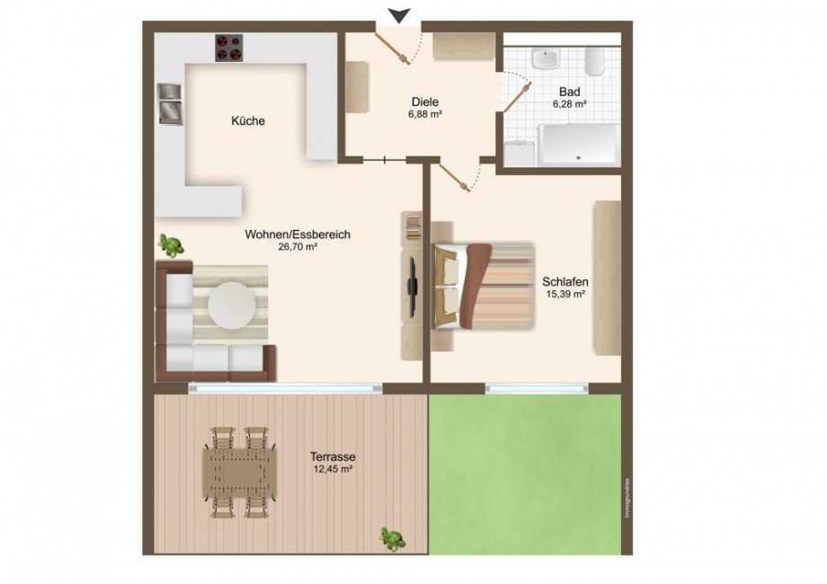  Erdgeschosswohnung Gro�aitingen