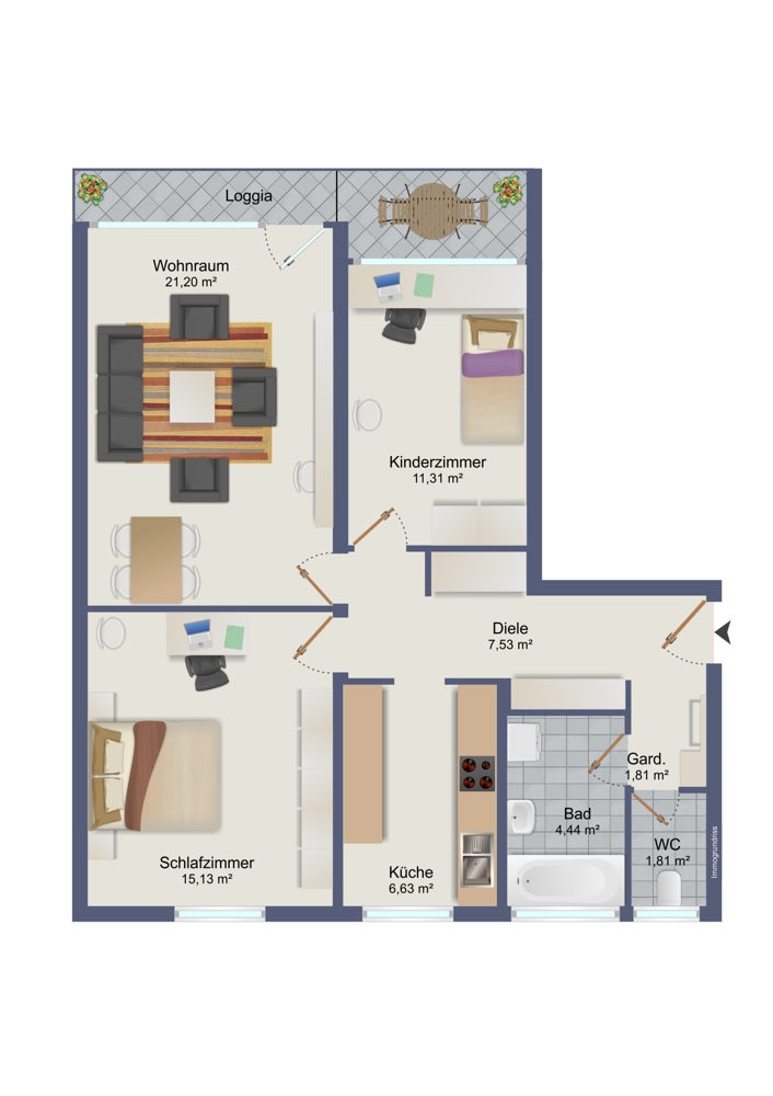  Etagenwohnung Augsburg