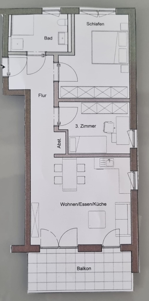 Grundriss Erdgeschosswohnung Obermeitingen