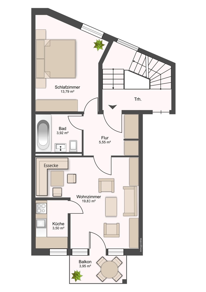 Grundriss_ Etagenwohnung Augsburg