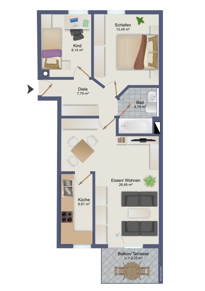 Grundriss Etagenwohnung Mering