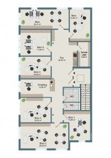  Viel Platz f�r Ihr Business auf ca. 180 m�, 8 R�ume! Moderne B�ro-/Praxisfl�chen mit Stellpl�tzen